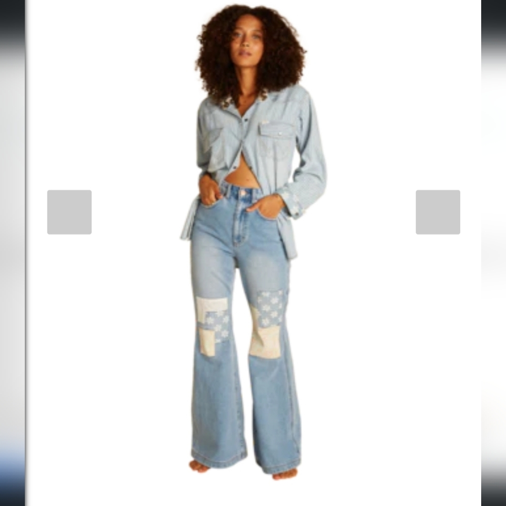 Billabong X Wrangler patchwork jeans size 24